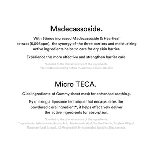 Gummy Sheet Mask Madecassoside Sticker - Hydratační a regenerační plátýnková maska 1ks