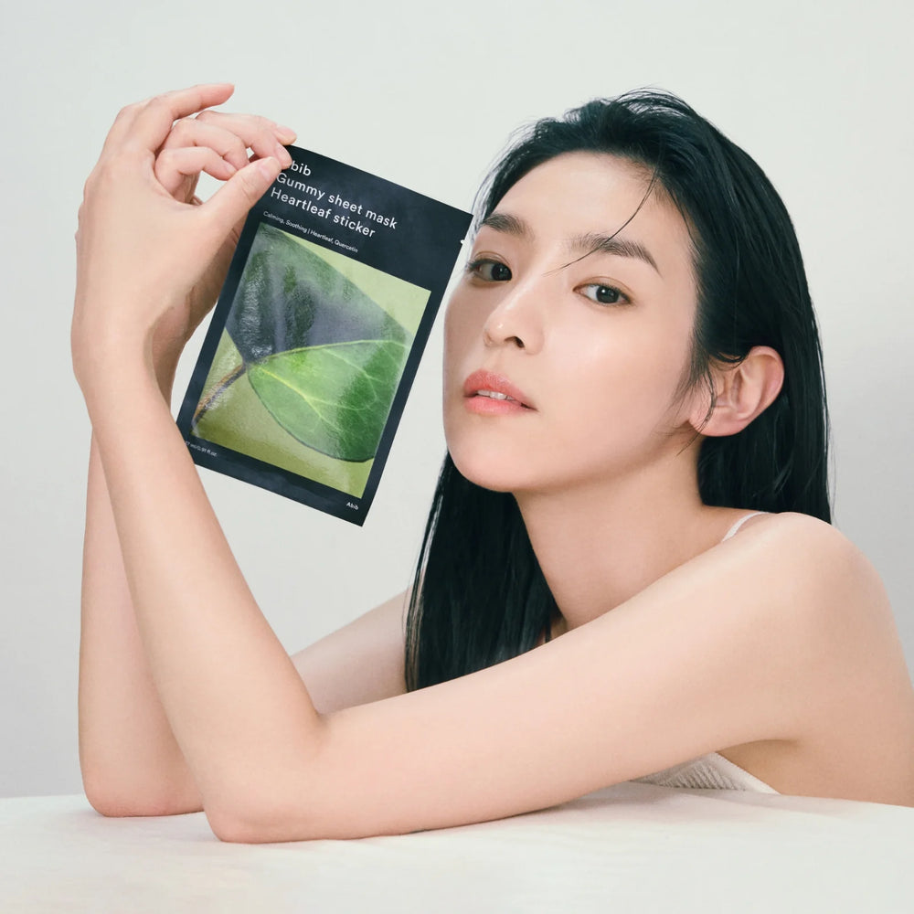 Gummy Sheet Mask Heartleaf Sticker - Zklidňující maska pro citlivou a problematickou pleť 1ks