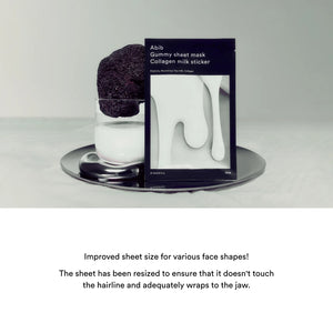 Gummy Sheet Mask Collagen Milk Sticker - Zpevňující a vyživující plátýnková maska 1ks