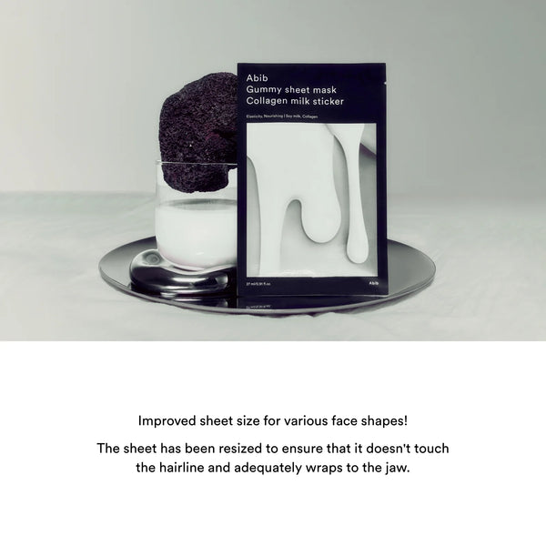 Gummy Sheet Mask Collagen Milk Sticker - Zpevňující a vyživující plátýnková maska 1ks