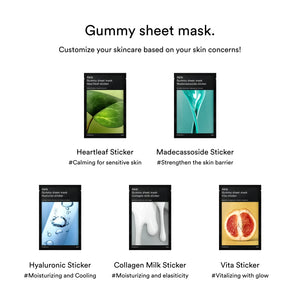 Gummy Sheet Mask Collagen Milk Sticker - Zpevňující a vyživující plátýnková maska 1ks
