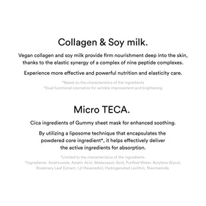 Gummy Sheet Mask Collagen Milk Sticker - Zpevňující a vyživující plátýnková maska 1ks