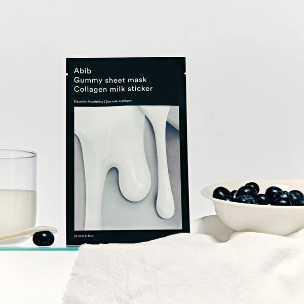 Gummy Sheet Mask Collagen Milk Sticker - Zpevňující a vyživující plátýnková maska 1ks