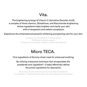 Gummy Sheet Mask Vita Sticker - Rozjasňující plátýnková maska s vitamíny a niacinamidem 1ks