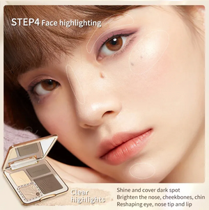 2 IN 1 Highlighter Contour Palette - Paletka na konturování obličeje