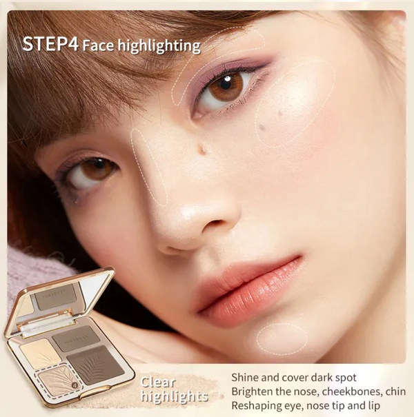 2 IN 1 Highlighter Contour Palette - Paletka na konturování obličeje