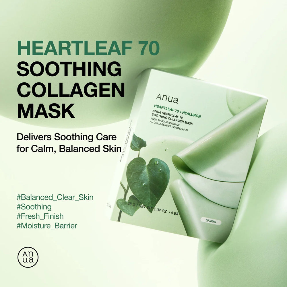 Heartleaf 70 Soothing Collagen Mask - Zklidňující a hydratační hydrogelová maska 38g