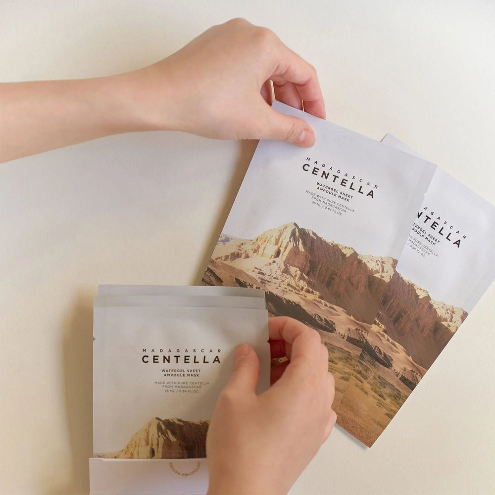 Madagascar Centella Watergel Sheet Ampoule Mask - Zklidňující maska s Centellou a heřmánkem 25ml