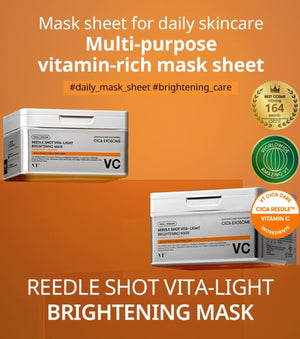 Reedle Shot Vita-Light Brightening Mask - Rozjasňující plátýnková maska s mikroneedling technologií 30ks/320g
