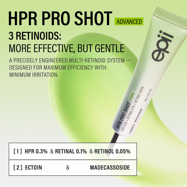 epii - HPR Pro Shot - Koncentrovaná noční péče se 3 typy retinoidů pro pevnější pleť