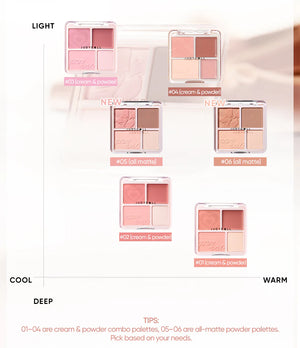 2 in 1 Blush Highlight Palette - Paletka tvářenek a rozjasňovače 9g