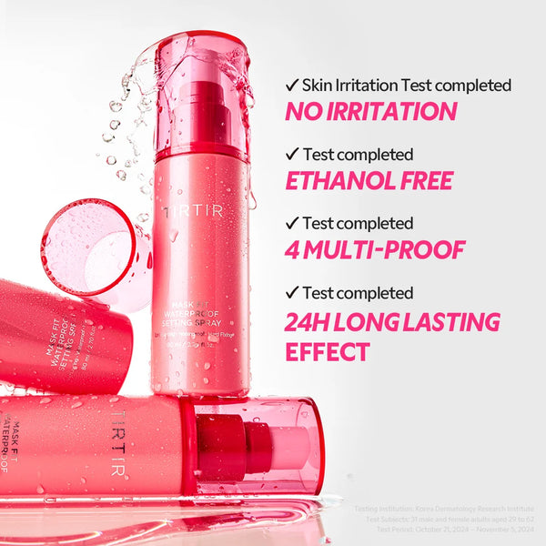 TIRTIR - Mask Fit Waterproof Setting Spray - Voděodolný fixační sprej na make-up s polomatným finišem