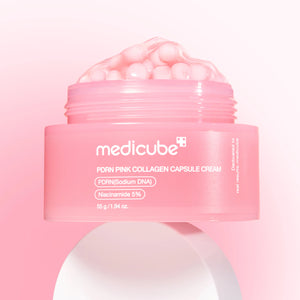 Medicube - PDRN Pink Collagen Capsule Cream - Rozjasňující krém s PDRN pro hydratovanou a sjednocenou pleť