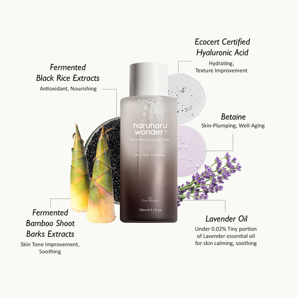 Black Rice Hyaluronic Toner - Hydratační a zklidňující tonikum s fermentovanou černou rýží 300ml