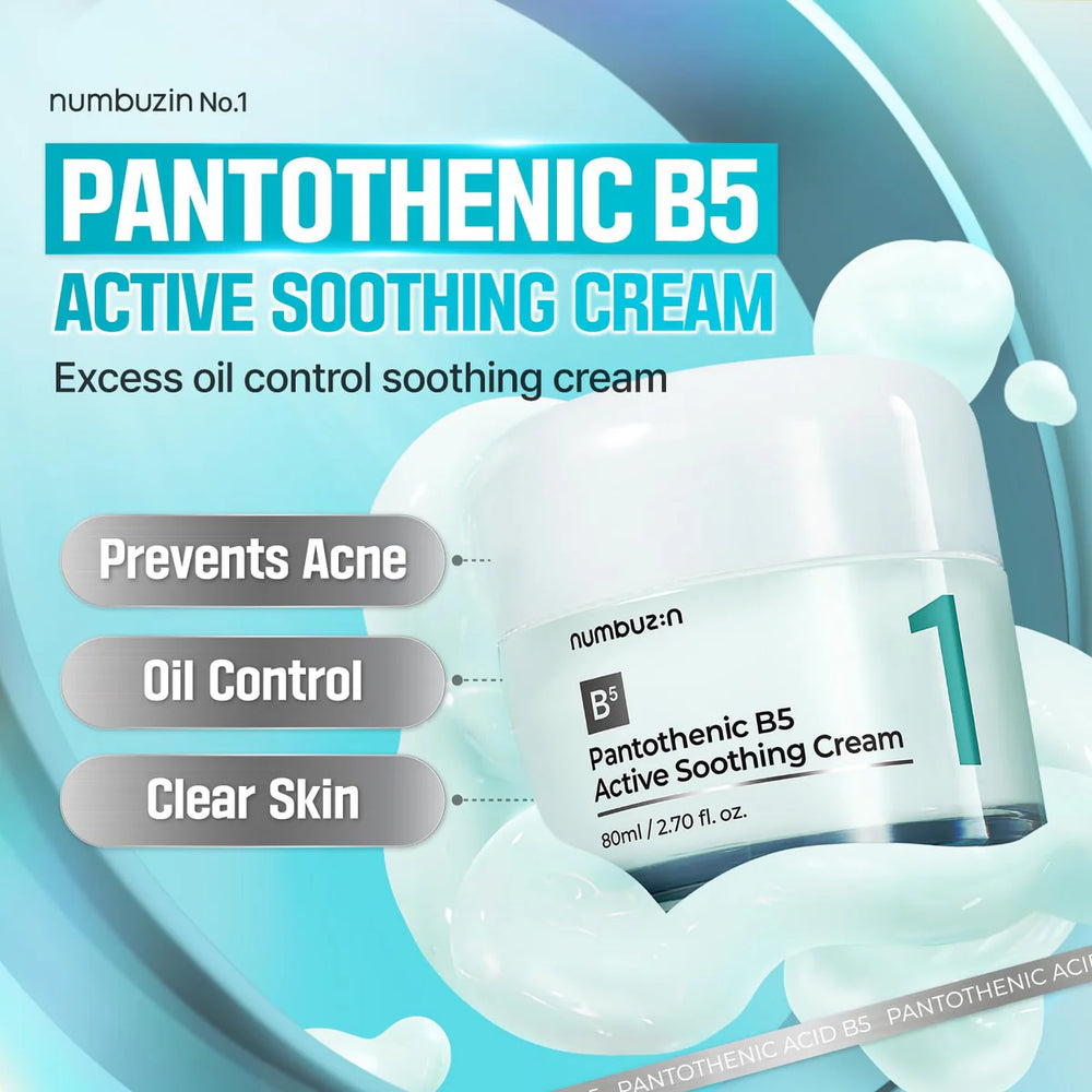 No.1 Pantothenic B5 Active Soothing Cream - Zklidňující a hydratační krém 80ml