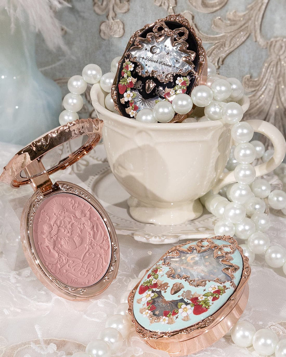 Strawberry Rococo Embosed Blush