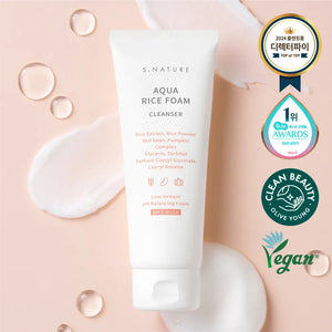 S.NATURE - Aqua Rice Foam Cleanser - Jemná čisticí pěna s rýžovým extraktem