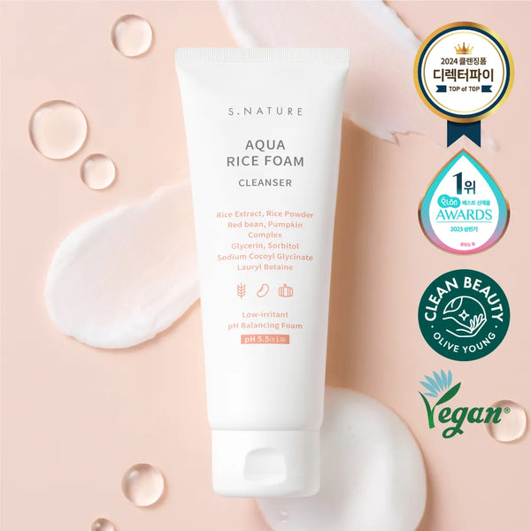 S.NATURE - Aqua Rice Foam Cleanser - Jemná čisticí pěna s rýžovým extraktem