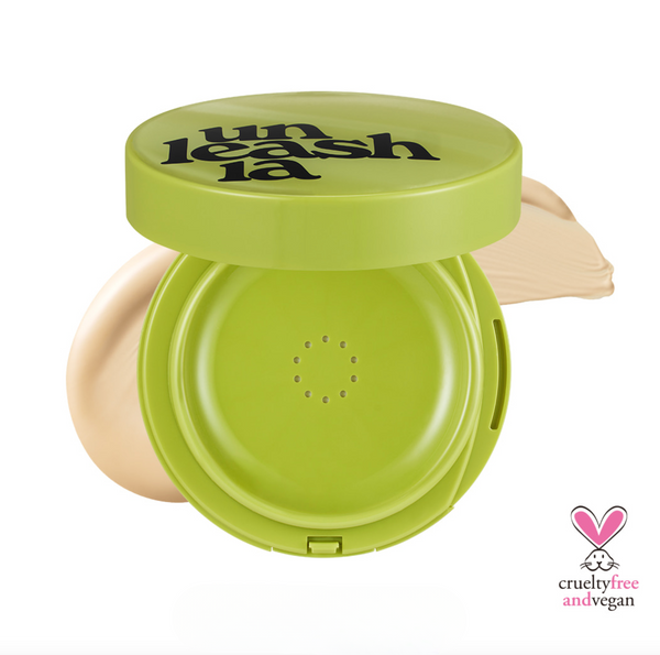 UNLEASHIA - Satin Wear Healthy-Green Cushion [21N Eburnean] - Saténový make-up v houbičce pro všechny typy pleti