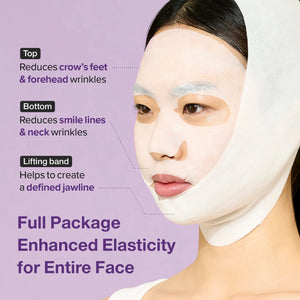 No.9 NAD+ BIO Lifting-sil Full Face Mask - Intenzivní liftingová plátýnková maska (4 ks + liftingový pásek)