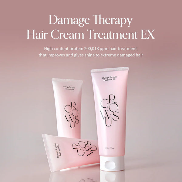 GROWUS - Damage Therapy Hair Treatment EX - Regenerační vlasová kúra pro suché a poškozené vlasy 220ml