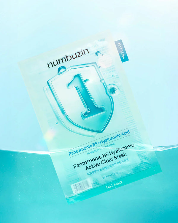 No.1 Pantothenic B5 Hyaluronic Active Clear Mask - Zklidňující plátýnková maska s B5 a kyselinou hyaluronovou 26ml