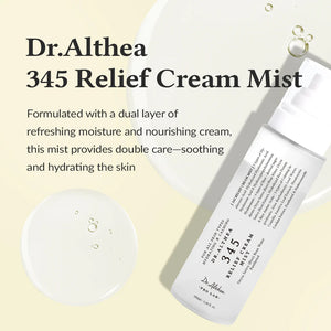 345 Relief Cream Mist - Zklidňující krémová mlha s rýžovým extraktem pro citlivou a dehydratovanou pleť 100ml