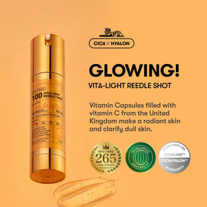 VT Cosmetics - Vita-Light Reedle Shot 100 - Mikrojehličkový rozjasňující booster s vitamíny pro sjednocení tónu pleti 50ml