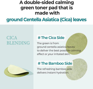 No.1 Centella Re-Leaf Green Toner Pads - Zklidňující dvouvrstvé tonizační tamponky s cica 70ks/190ml