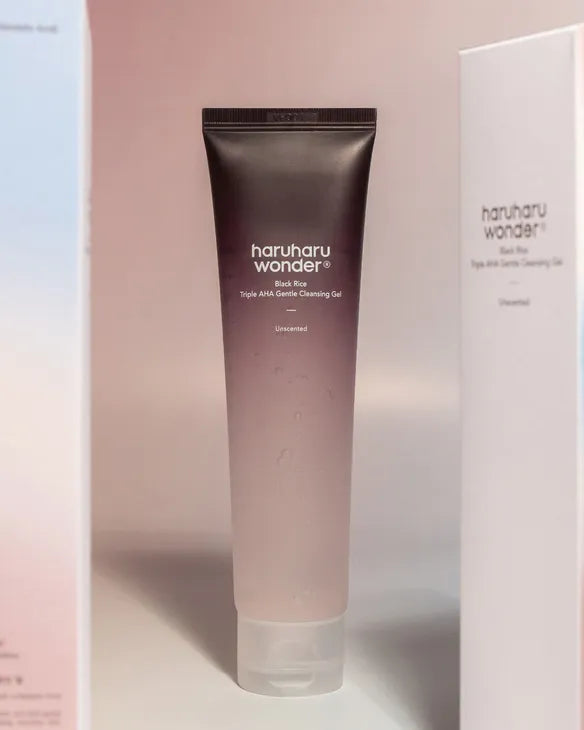 haruharu wonder - Black Rice Triple AHA Gentle Cleansing Gel (Unscented) - Jemný exfoliační čisticí gel s AHA kyselinami