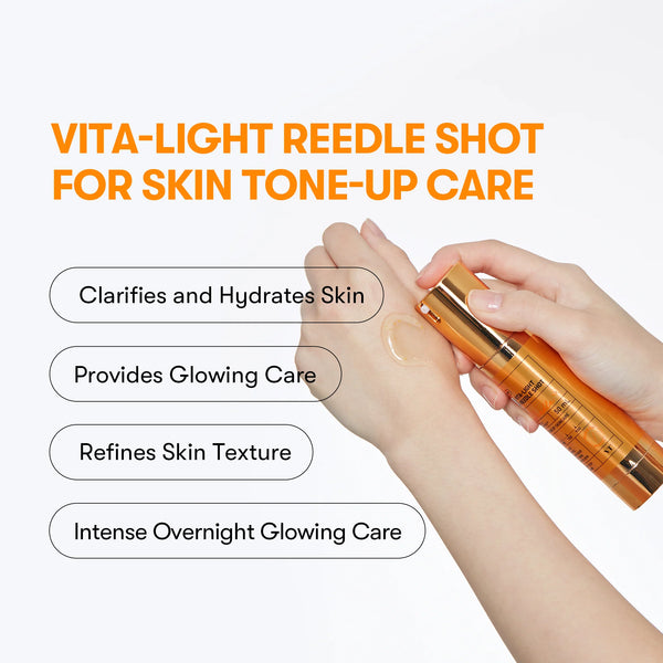 VT Cosmetics - Vita-Light Reedle Shot 100 - Mikrojehličkový rozjasňující booster s vitamíny pro sjednocení tónu pleti 50ml