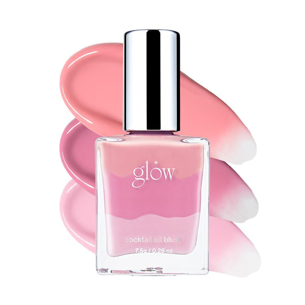 glow - cocktail oil blush - Tekutá tvářenka s třívrstvou olejovou texturou
