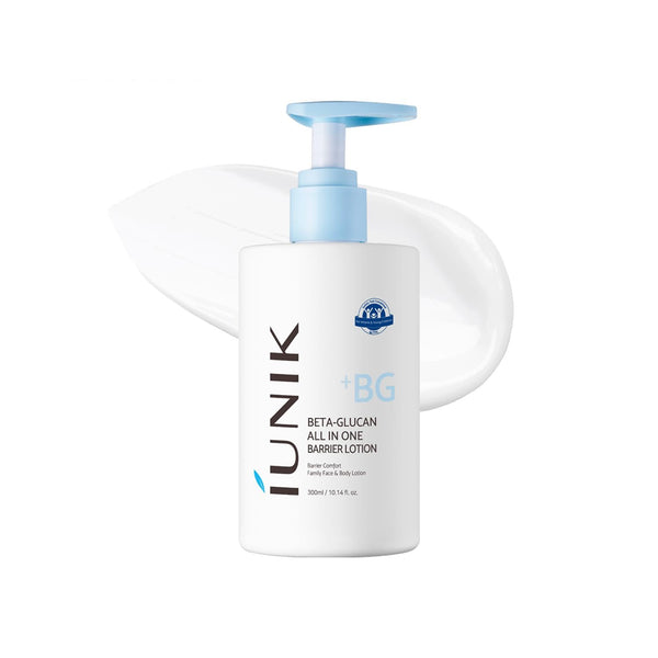 iUNIK - Beta Glucan All In One Barrier Lotion 300ml - Lehké hydratační mléko na obličej i tělo
