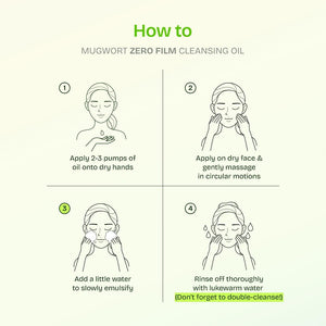 Mugwort Zero Film Cleansing Oil - Jemný odličovací olej pro citlivou a aknózní pleť 200ml