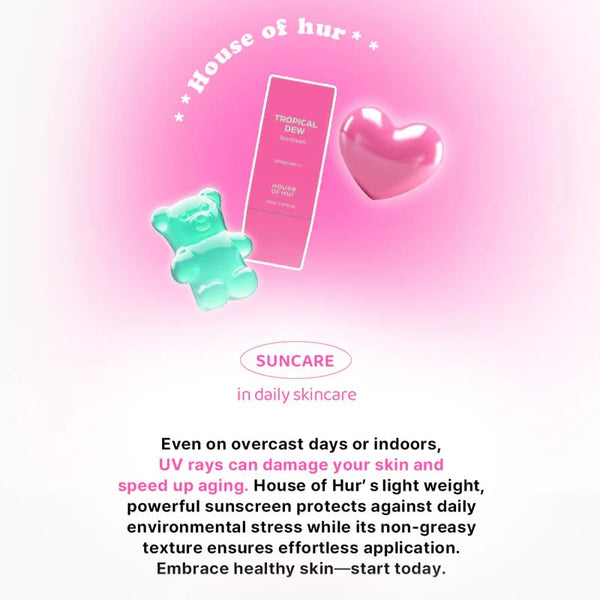 House of Hur - Tropical Dew Sun Cream SPF50+ PA++++ - Lehký hydratační opalovací krém pro suchou pleť