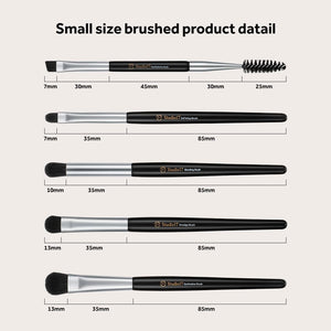 STUDIO17 - Eye Makeup Brush Set - Sada 5 štětců na líčení očí a obočí