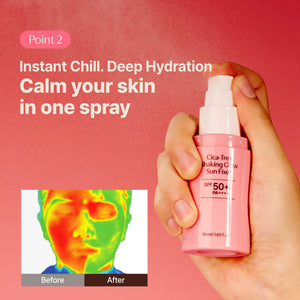TAGE - Cica-Tree Shaking Glow Sun Fixer SPF 50+ PA++++ - Fixační SPF mlha na make-up s glow efektem a zklidňující péčí