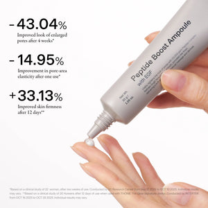 THOME - Peptide Boost Ampoule - Zpevňující ampule s peptidy a EGF pro pružnější, hladší pleť a méně viditelné póry