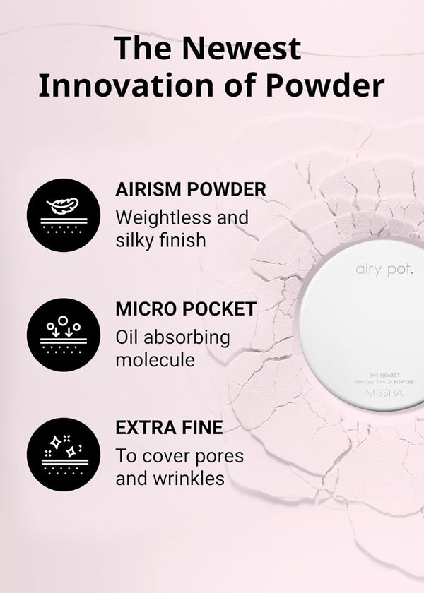 MISSHA - Airy Pot Pact - Zmatňující kompaktní pudr pro hladký vzhled