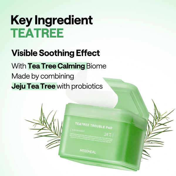 Teatree Trouble Pad - Zklidňující tonizační polštářky s čajovníkem 100ks/150ml