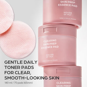 House of Hur - Clearing Skin Prep Essence Pad - Jemné exfoliační polštářky s AHA, BHA a PHA kyselinami pro čistší póry a hladší pleť