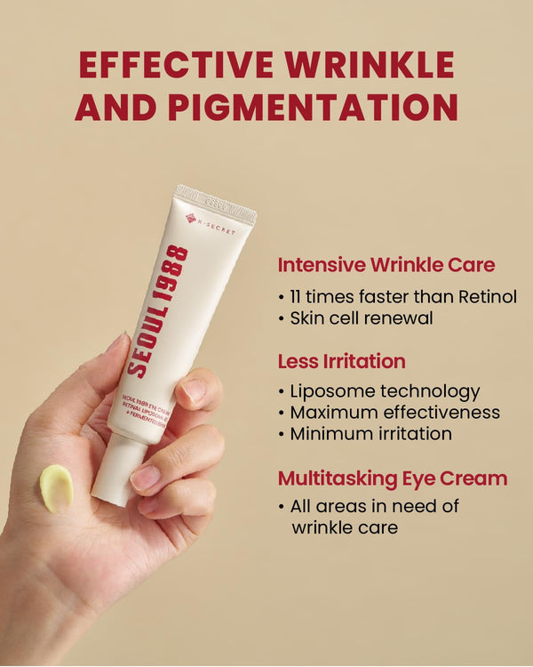 SEOUL 1988 Eye Cream: Retinal Liposome 4% + Fermented Bean - Oční krém proti vráskám s retinalem a fermentovanými boby 30ml