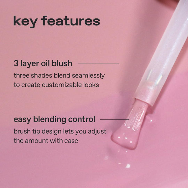 glow - cocktail oil blush - Tekutá tvářenka s třívrstvou olejovou texturou