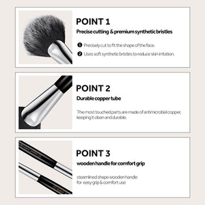 STUDIO17 - Eye Makeup Brush Set - Sada 5 štětců na líčení očí a obočí