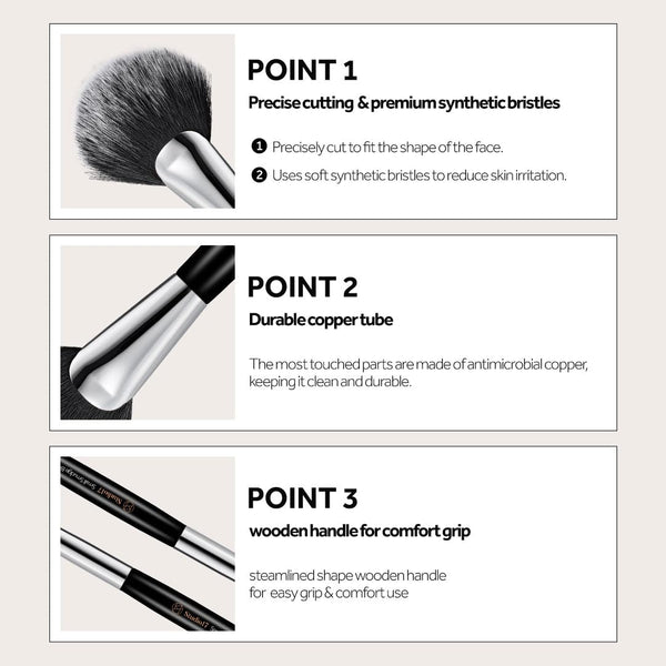 STUDIO17 - Eye Makeup Brush Set - Sada 5 štětců na líčení očí a obočí