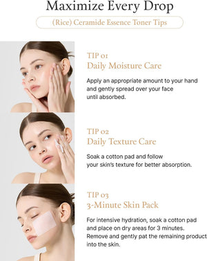 FULLY - Rice Ceramide Essence Toner - Hydratační esenciální toner s rýží pro posílení kožní bariéry