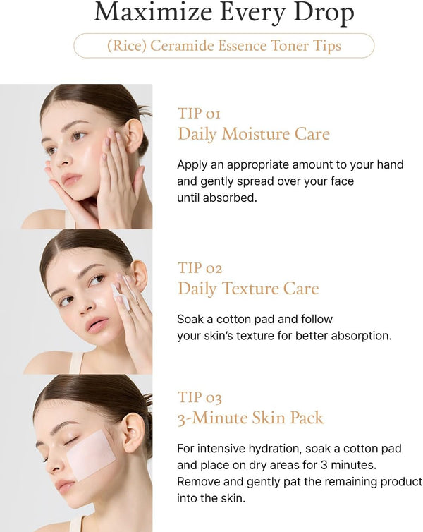 FULLY - Rice Ceramide Essence Toner - Hydratační esenciální toner s rýží pro posílení kožní bariéry