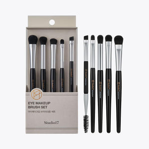 STUDIO17 - Eye Makeup Brush Set - Sada 5 štětců na líčení očí a obočí