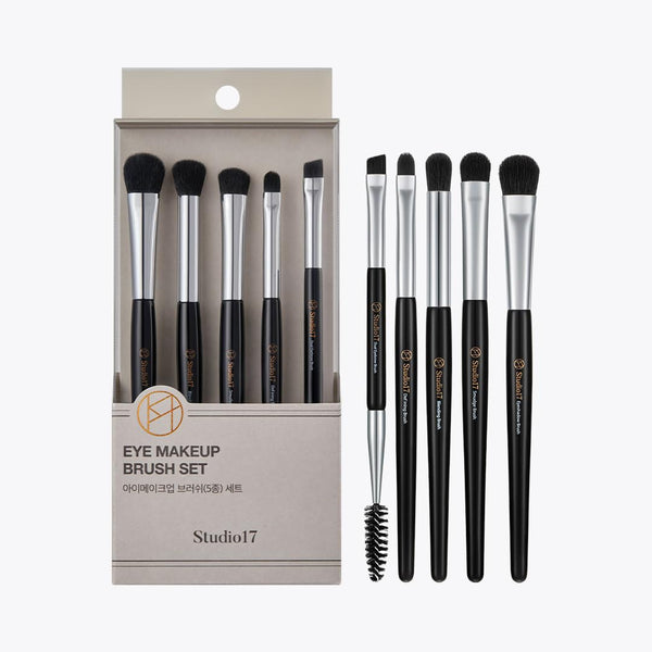 STUDIO17 - Eye Makeup Brush Set - Sada 5 štětců na líčení očí a obočí