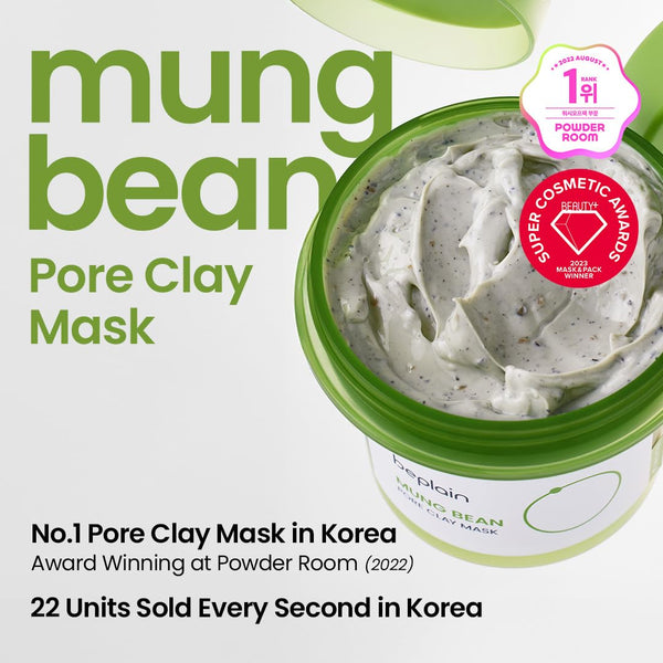 beplain - Mung Bean Pore Clay Mask - Čisticí jílová maska pro viditelné póry 120ml
